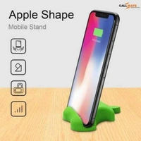 Apple Shape Desktop Mobile Holder, Phone Stand Multi Angle Adjustable Fold for All Smartphones , Mobiles , iPods , Tablets. (Multi Color) [Pack of - 2] 